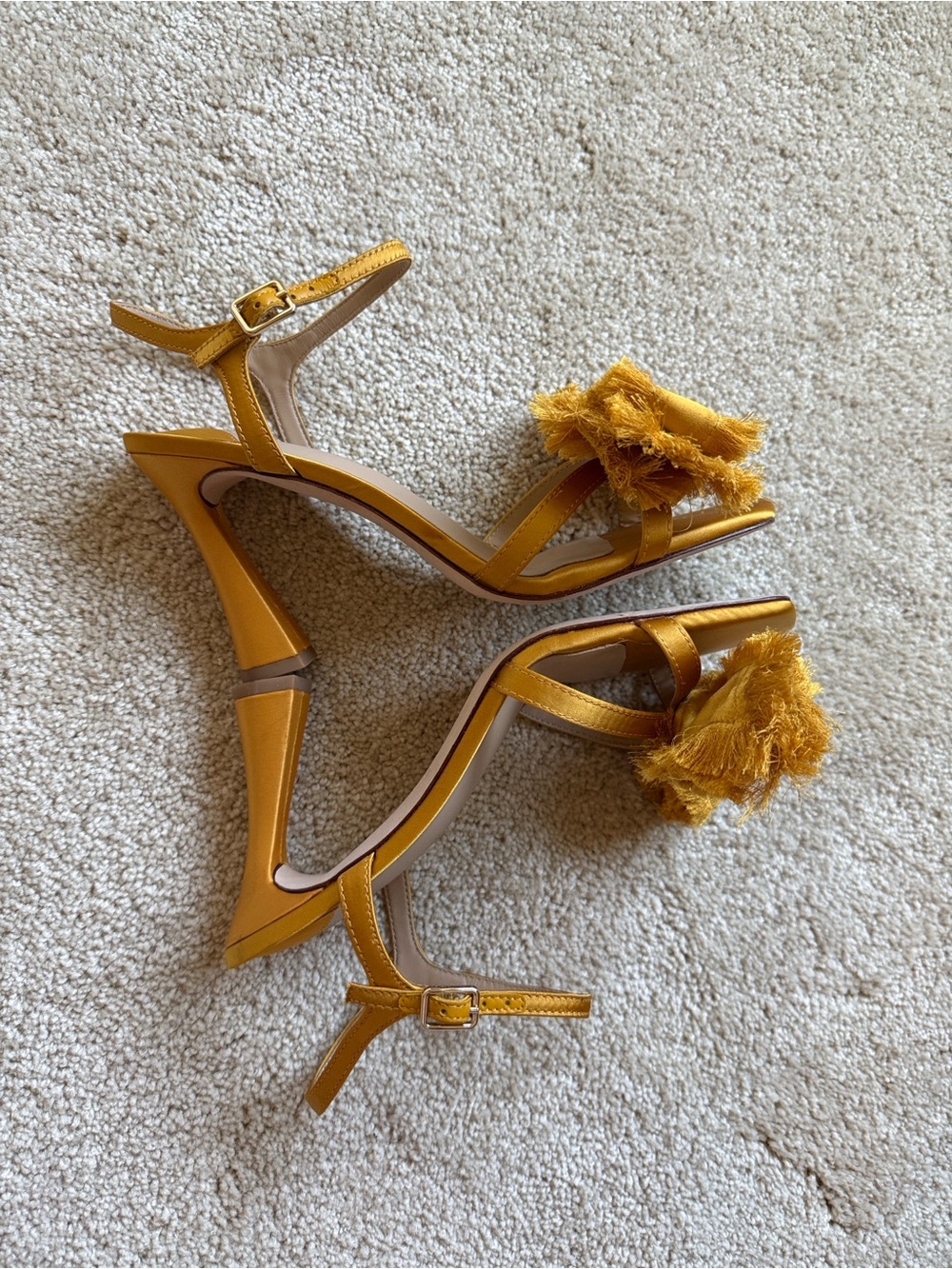 Antonio Melani Zora Satin Frayed Bow Dress Sandal - Picture 3 of 7